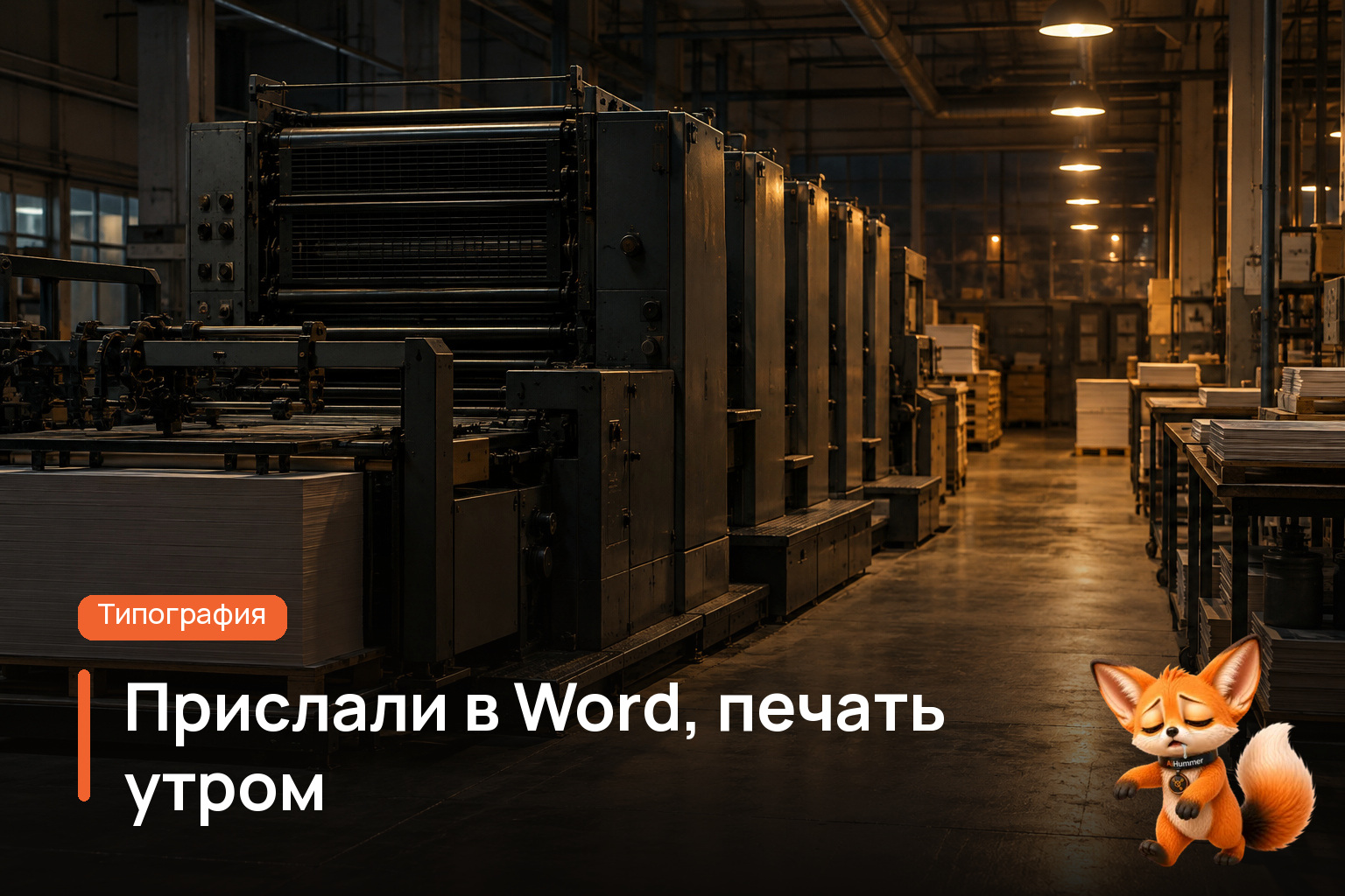 Обложка статьи «Прислали в Word, печать утром»